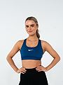 Nike Swoosh Mid-Support Padded Sports Bra Court Blue / White