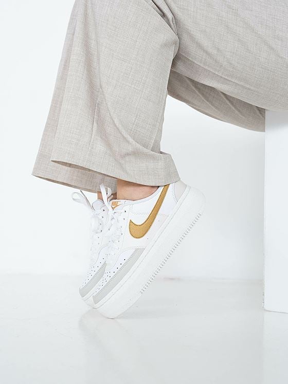 Nike Court Vision Alta Leather White / Metallic Gold / Light Bone Sail