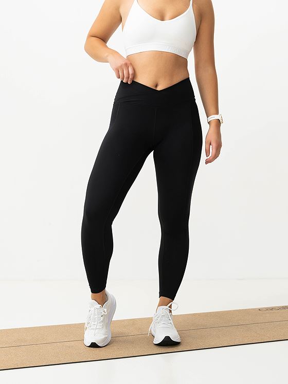 Nike One Dri-Fit High-Rise 7/8 Wrap Tights Black / Cool Grey