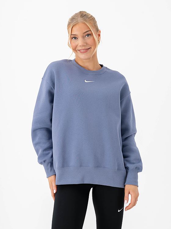 Nike Pheonix Fleece Oversized Crew-Neck Sweatshirt World Indigo / Sail