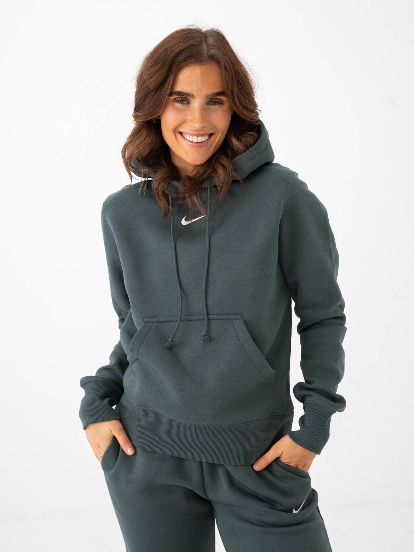 Nike Pheonix Fleece Standard Pullover Hoodie Grønn