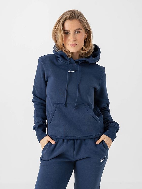 Nike Pheonix Fleece Standard Pullover Hoodie Midnight Navy / Sail