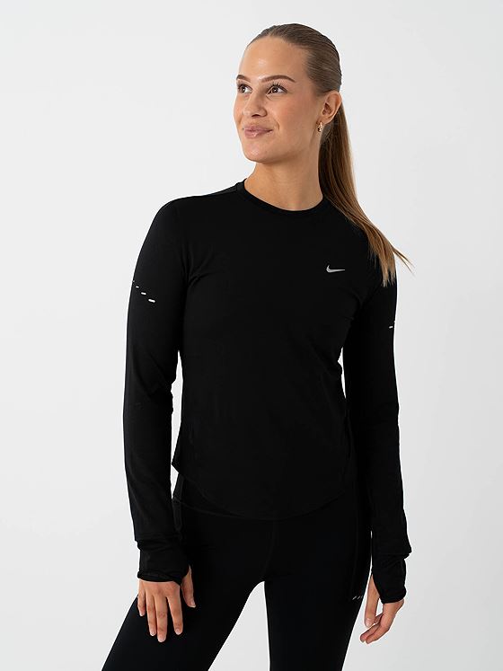 Nike Swift Dri-Fit UV Long Sleeve Crew Black / Reflective Silver