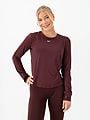 Nike One Classic Dri-Fit Long Sleeve Burgundy Crush / White