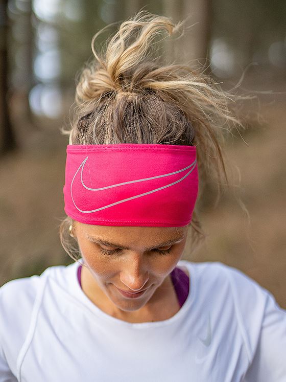 Nike Dri-Fit Swoosh Running Headband Rosa