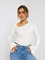 NORR Sherry Wide Sleeve Knit Top Off-White
