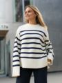 NORR Lindsay New Knit Stripe Off White Comb