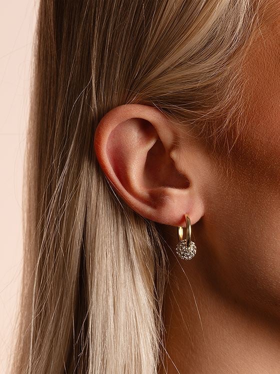 Snö Of Sweden Bennet Ring Crystal Ball Ear Gold