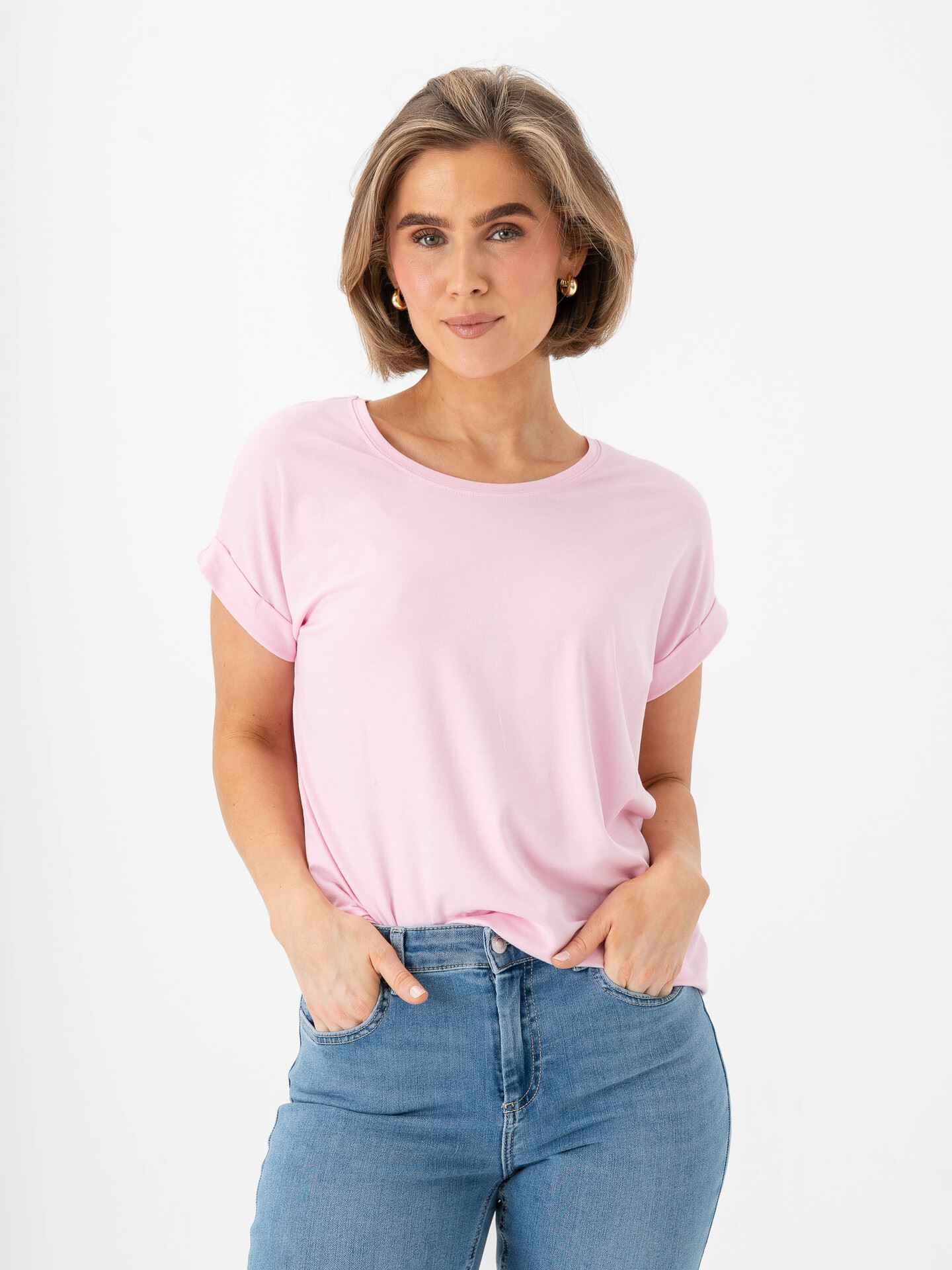 Only Moster Short Sleeve O-Neck Top Pink Lady