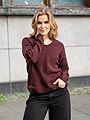 Only Camilla V-Neck Long Sleeve Pullover Knit Port Royale Melange