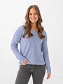 Only Camilla V-Neck Long Sleeve Pullover Knit Skyway