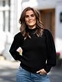Only Katia Long Sleeve Highneck Pullover Knit Black