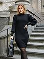 Only Katia Long Sleeve Dress Knit Black