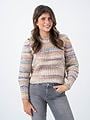 Only Carma Long Sleeve Pullover Knit Pumice Stone w. Multi Spacedye