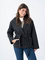 Only Augusta Life Short Coat Dark Grey Melange