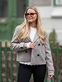Only Freja Life Short DB Jacket Mocha Meringue Melange