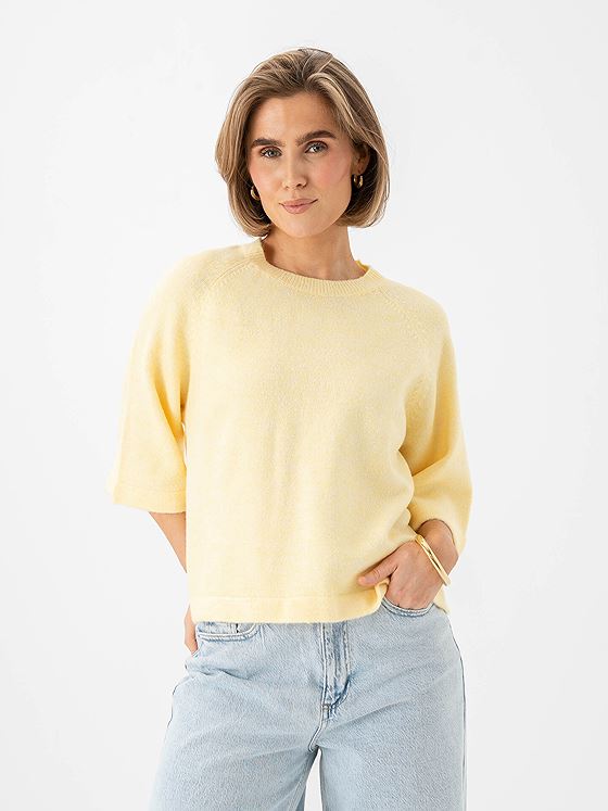 Only Simoni 3/4 Pullover Knit Mellow Yellow