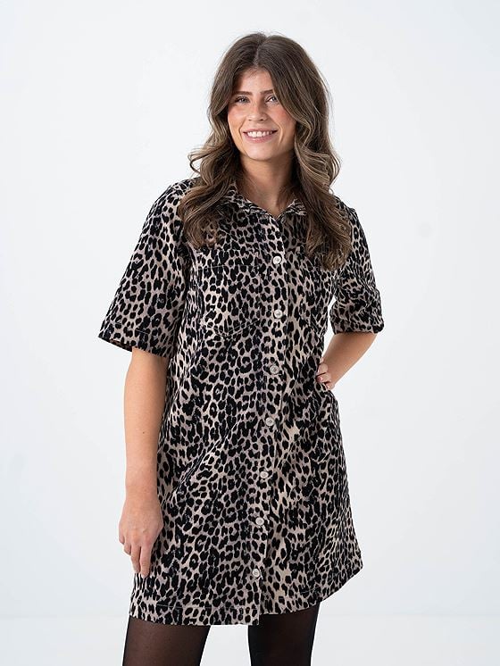 Only Anlie Short Sleeve Dress Black Leo