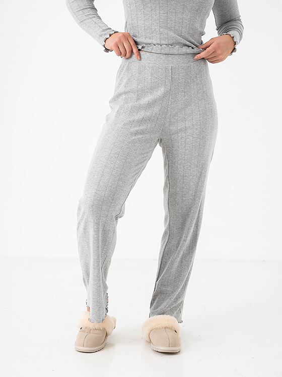 Only Carlotta Pant Light Grey Melange