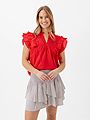 Only Sunny Capsl Frill Top High Risk Red