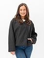 Only Nancy Round Neck Jacket Dark Grey Melange