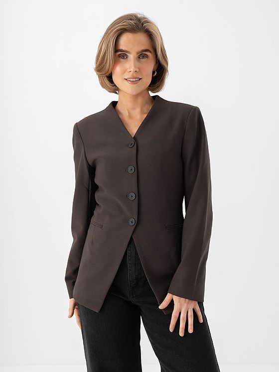 Only Lamina Life Long Sleeve Fit Blazer Mulch