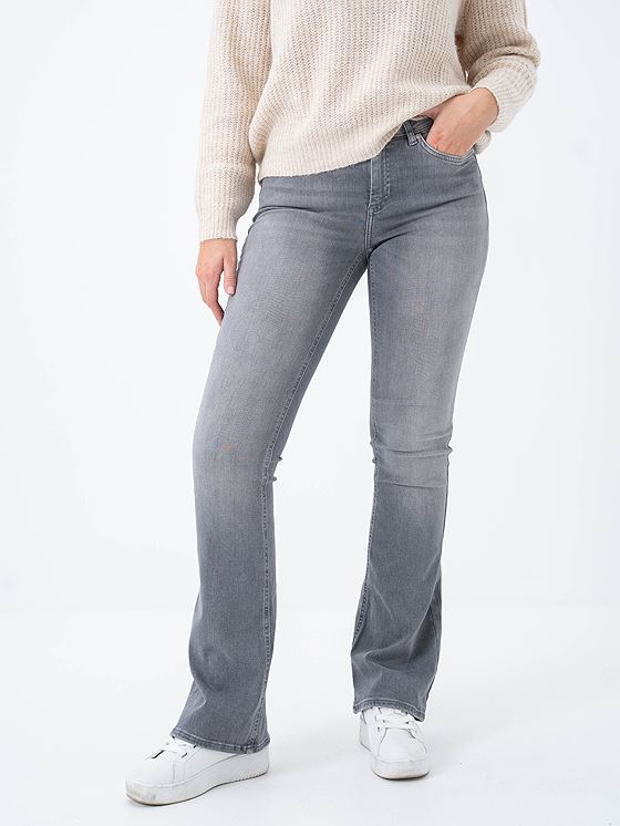 Only Blush Mid Flared Denim Grey Denim