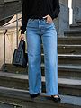 Only Madison Blush High Waist Wide Denim Light Blue Denim