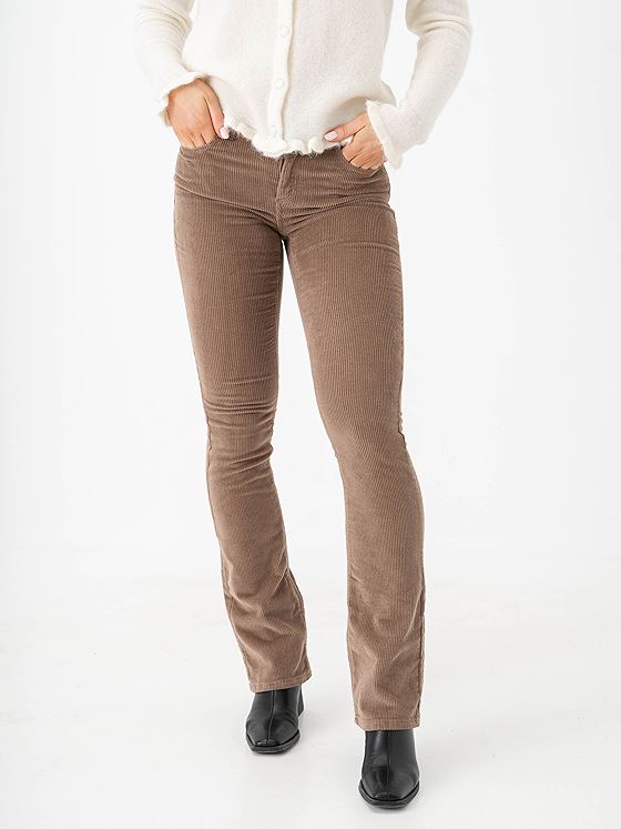 Only Mary-Global Mid Cord Flared Pant Fossil