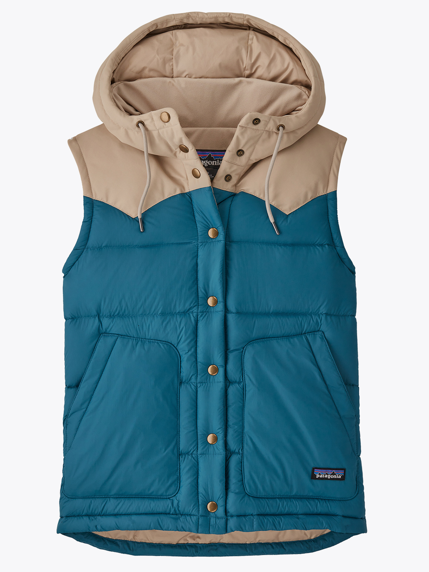 patagonia women's bivy hooded vest shadow blue
