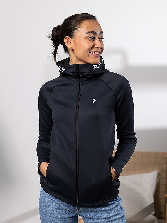 Peak Performance W Rider Zip Hood Jacket Black