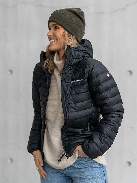 Peak Performance Down Liner Hood Jacket Black