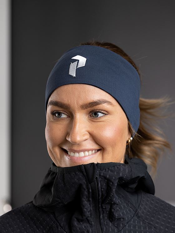 Peak Performance Logo Headband Blue Shadow