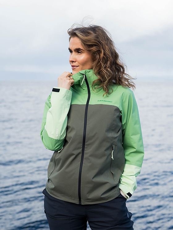 Peak Performance Trail Hipe Shell Jacket Peppermint / Pine Needle