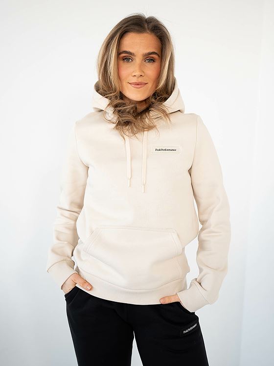 Peak Performance Logo Hood Sweatshirt Sand