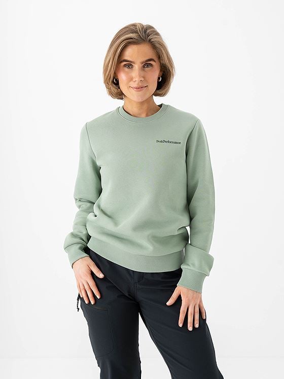 Peak Performance Original Small Logo Crew Green Valley