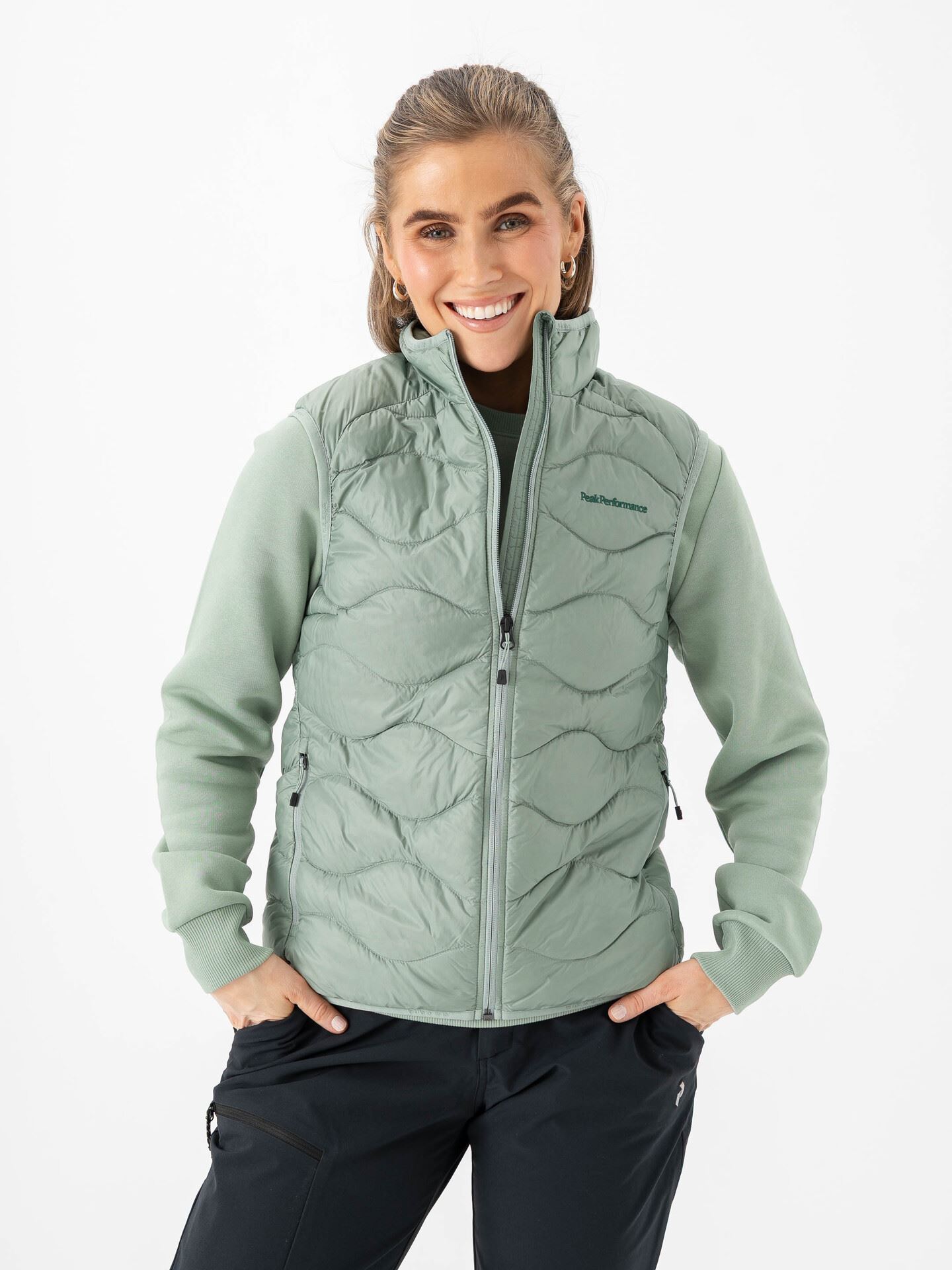 Peak Performance Helium Down Vest Women Green Valley