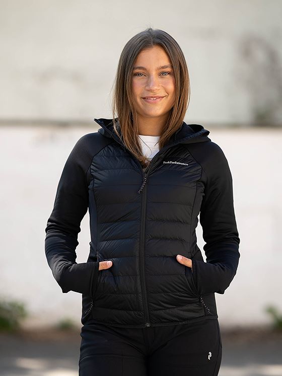 Peak Performance Down Hybrid Hood Jacket Black