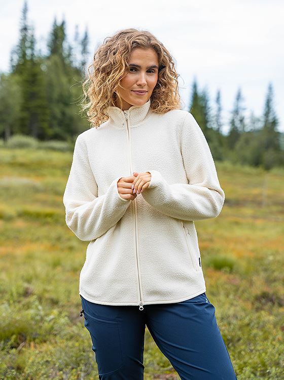 Peak Performance Pile Zip Jacket Vintage White