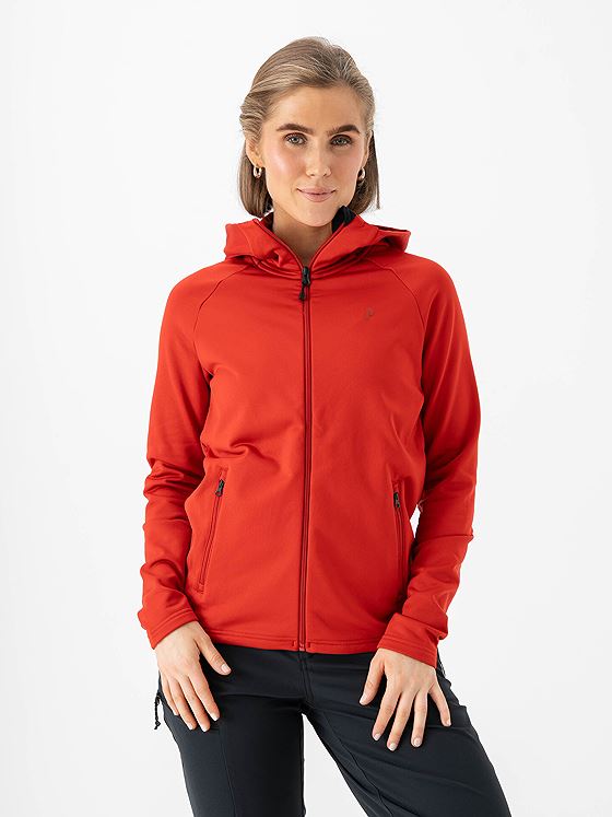 Peak Performance Rider Essentials Zip Hood Red Pompeian