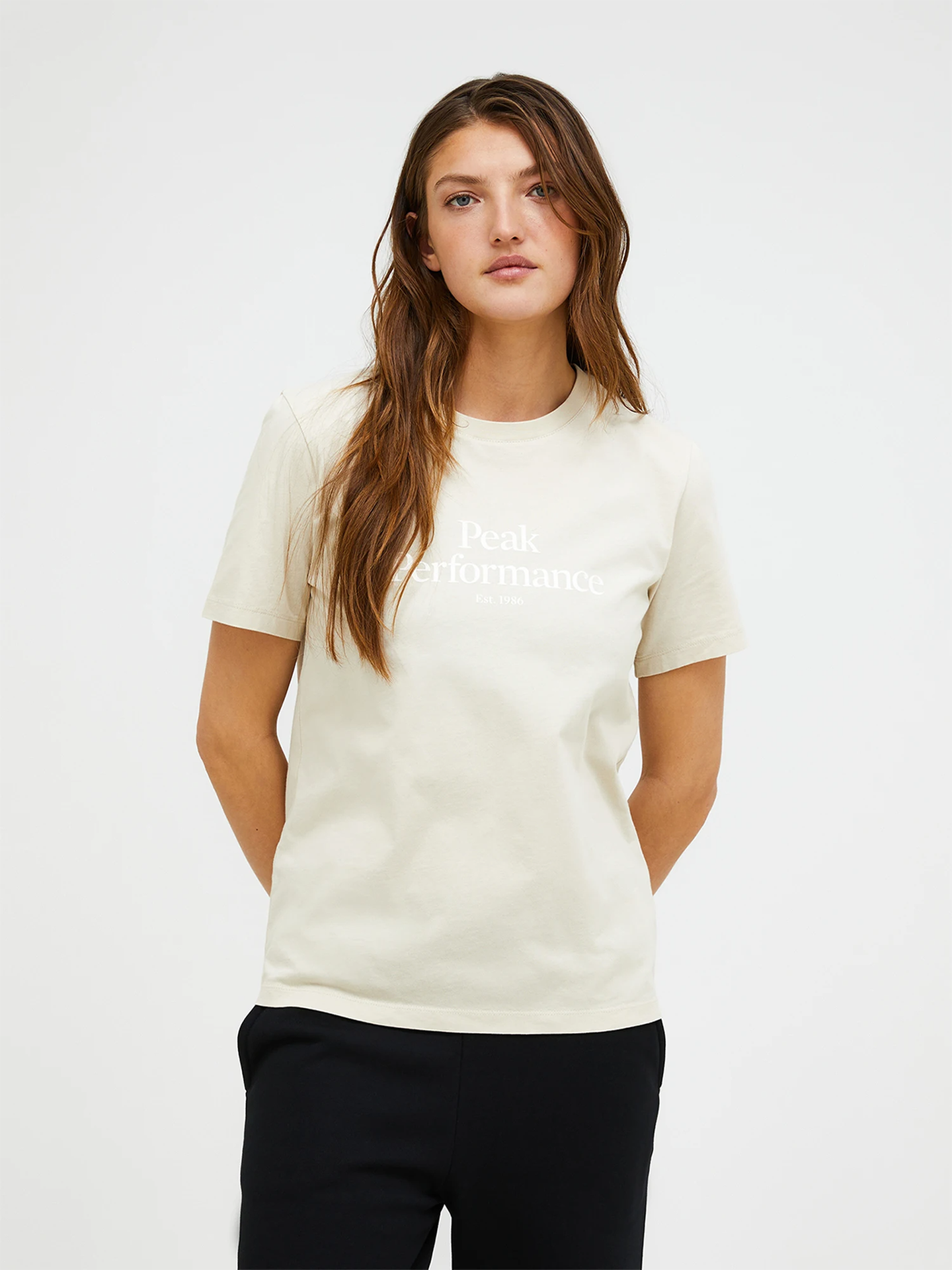 Peak Performance Original Tee Women Sand Fog / Offwhite