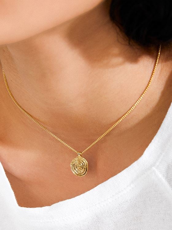 Pilgrim Air Coin Halskjede Gold