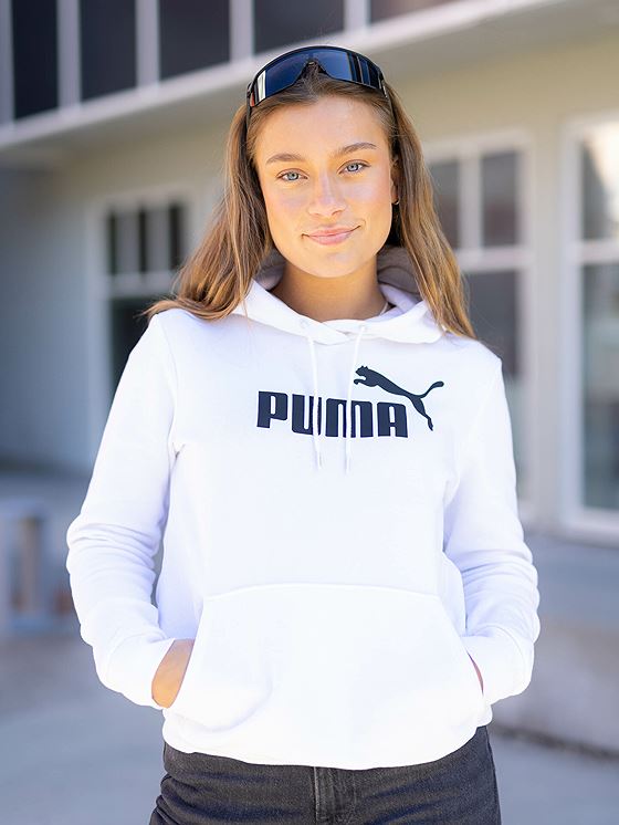 Puma Essentials Logo Hoodie Fleece Puma White