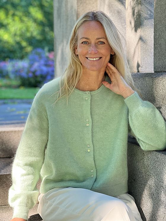 Part Two Ninell Cardigan Cameo Green