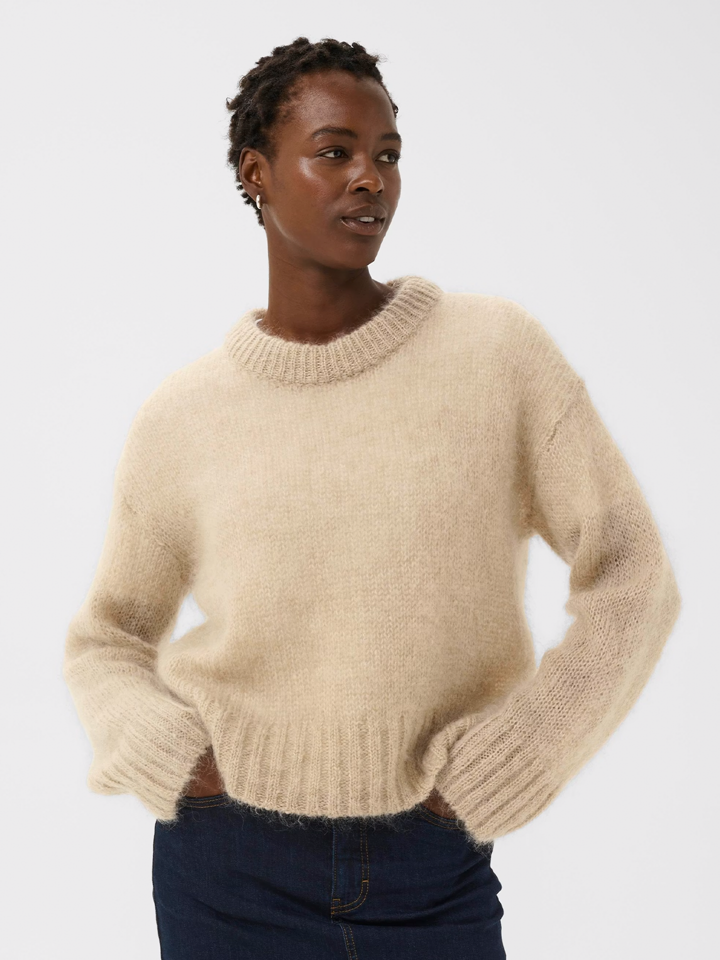 Part Two Sille Pullover Light Camel Melange