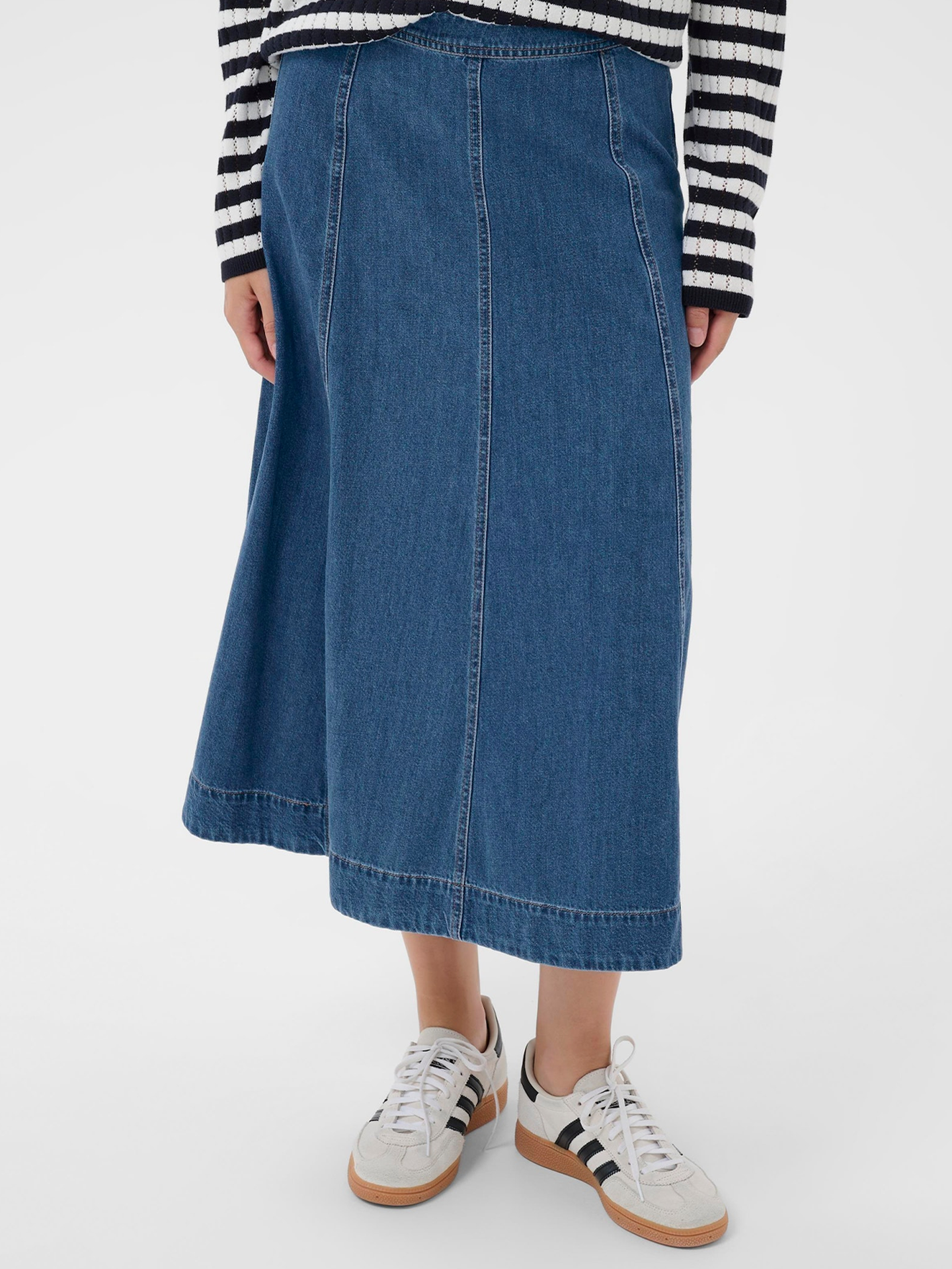 Part Two Petrina Skirt Medium Blue Denim