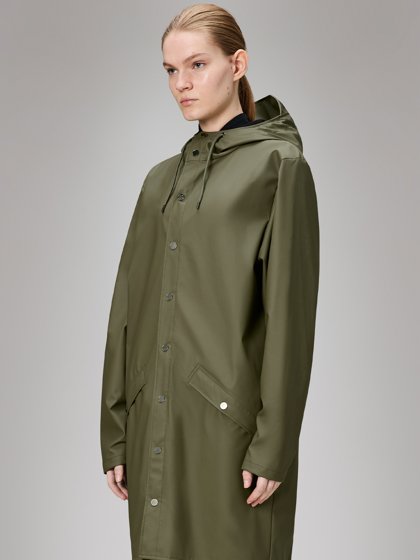 Rains Long Jacket Marsh
