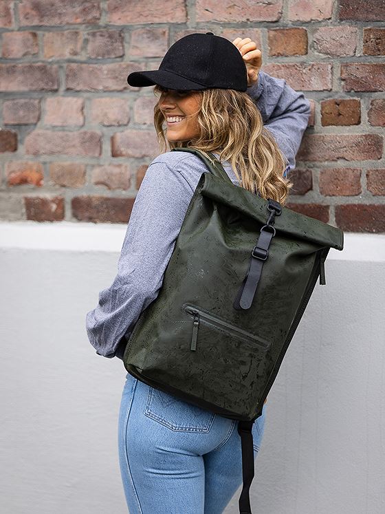 Rains Rolltop Rucksack Green