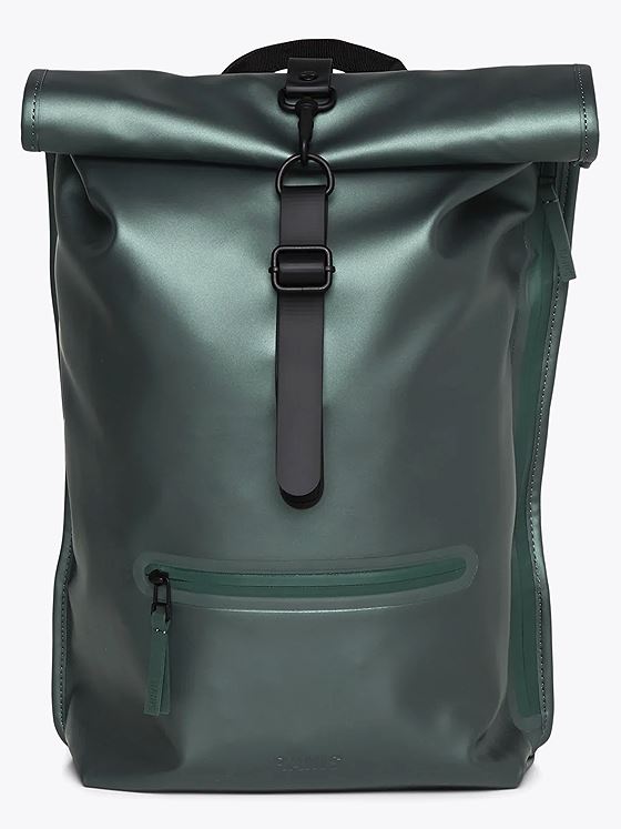 Rains Rolltop Rucksack Silver Pine