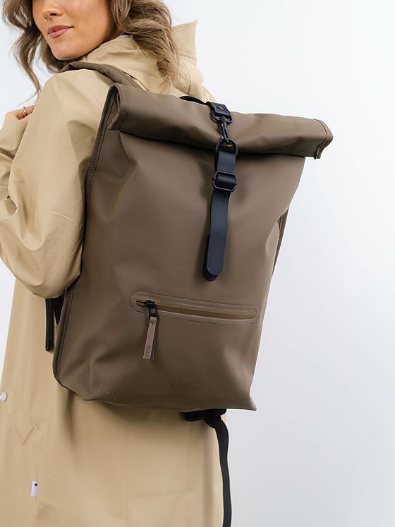 Rains Rolltop Rucksack Wood